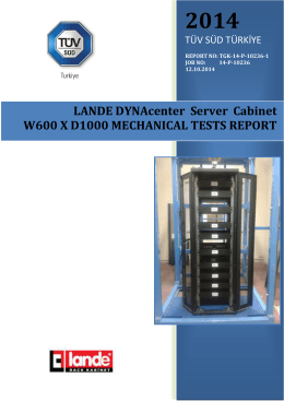 LANDE DYNAcenter Server Cabinet W600 X D1000 MECHANICAL
