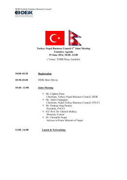 TURKISH – JAPANESE BUSINESS COUNCIL