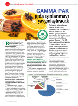 Şubat 2014 Gıda Teknolojisi Dergisi - Gamma-Pak