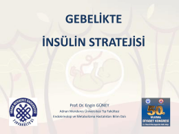 Gebelikte insülin stratejisi