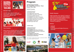 2014 Eylül Festival Programı