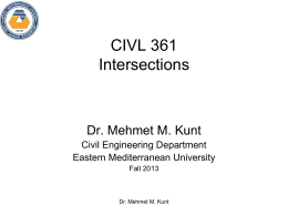 CIVL 361 Intersections - Eastern Mediterranean University