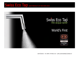 Swiss Eco Tap BEST PRODUCT OF THE YEAR 2014