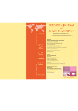 EUROPEAN JOURNAL of GENERAL MEDICINE