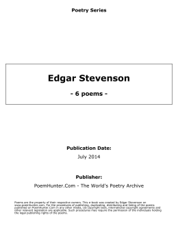 Edgar Stevenson - poems -