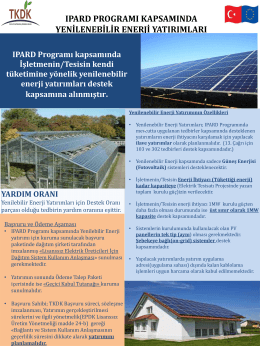 IPARD Programı kapsamında Yenilenebilir Enerji Yatırımlarına
