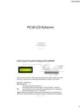 PIC18 LCD Kullanımı