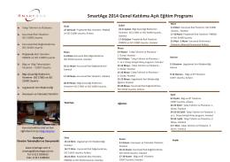 SmartAge 2014 Genel Katılıma Açık Eğitim Programı