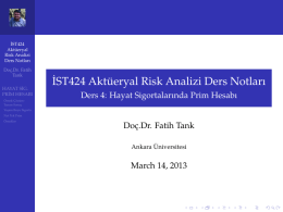 ˙IST424 Akt ¨ueryal Risk Analizi Ders Notları