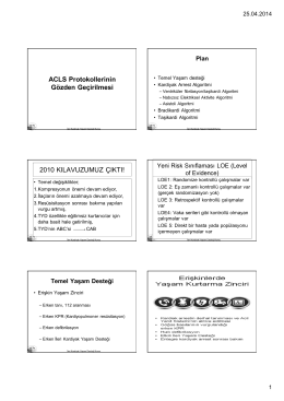 ACLS Protokollerinin Gözden Geçirilmesi 2010