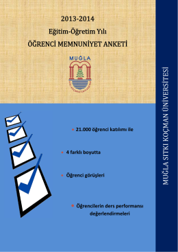 2013-2014 Öğrenci Memnuniyet Anketi