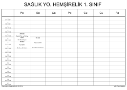 sağlık yo. hemşirelik 1. sınıf