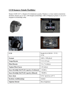 CCD Kamera Teknik Özellikler