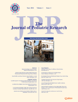 The Journal of Pediatric Research