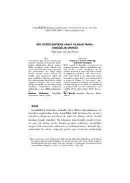 PDF dosyayı İNDİR - e-Makalat Mezhep Araştırmaları Dergisi