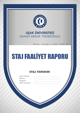 staj faaliyet raporu - Uşak Üniversitesi | Adalet Meslek Yüksekokulu