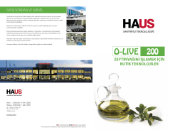 O-LIVE 200 - HAUS Santrifüj Teknolojileri