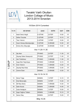 Terakki Vakfı Okulları London Collage of Music 2013