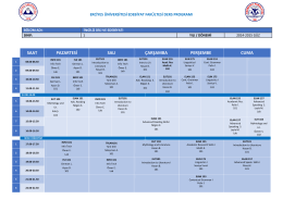 1. sınıf ders programı