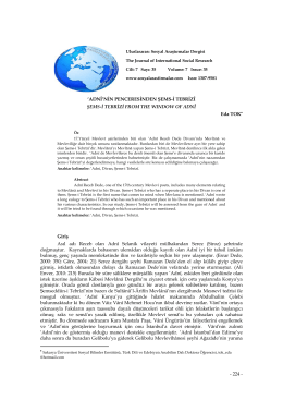 ADNÎ - Journal of International Social Research