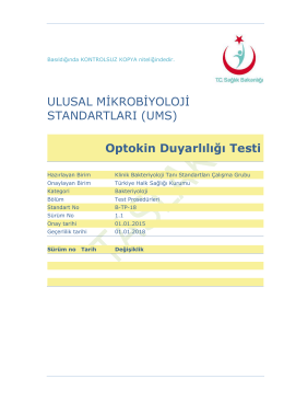 Optokin duyarlılığı - Türkiye Halk Sağlığı Kurumu