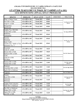 ata-101 - Ankara Üniversitesi Dil ve Tarih