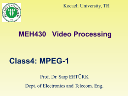 MEH430 Video Processing