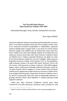 Yeni Yüzyılda İslam Dünyası İslam Konferansı Teşkilatı 1969