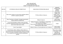 bolu belediyesi itfaiye müdürlüğü hizmet standartları tablosu