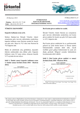 Haftalık Ekonomi Değerlendirme Raporu – 30.06.2014