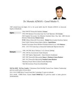 Dr. Mustafa AZMAN – Genel Müdür V.