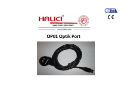 OP01 Optik Port - Açıklamalar - Halıcı Elektronik Ltd. Şti.