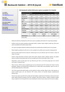 2014 3.Çeyrek Bankacılık Sektör Raporu