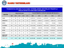 kamu yatırımları