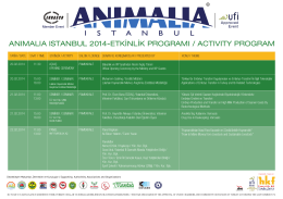 anımalıa ıstanbul 2014-etkinlik programı / actıvıty program