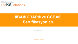 IIBA® CBAP® ve CCBA® Sertifikasyonları