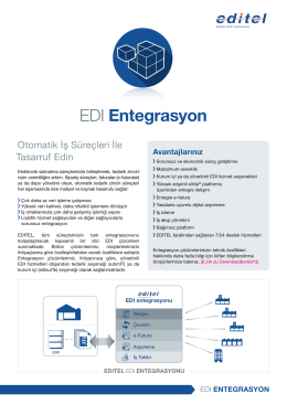 Bilgi broşürü: EDI Entegrasyon