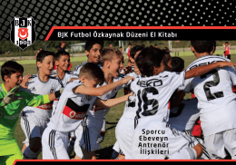 BJK Futbol Özkaynak Düzeni El Kitabı Sporcu Ebeveyn Antrenör