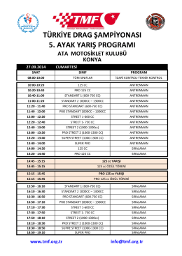 Program - Türkiye Motosiklet Federasyonu
