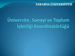 PowerPoint Sunusu - Sakarya Üniversitesi Uzaktan Eğitim Araştırma