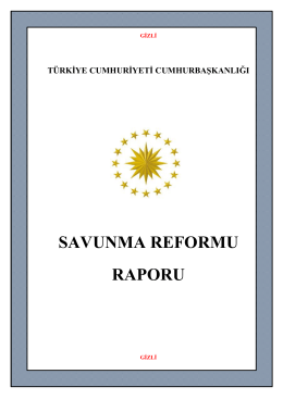 SAVUNMA REFORMU RAPORU - T.C. Cumhurbaşkanlığı