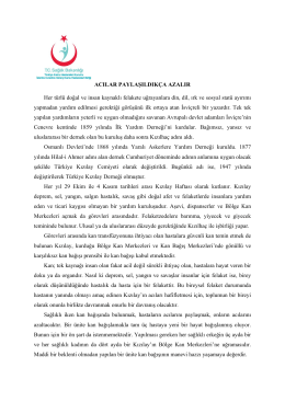 Kızılay Haftası - İstanbul Anadolu Güney Kamu Hastaneleri Birliği