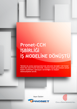 Pronet, Tahsilat Operasyon Verimliliğini CCH