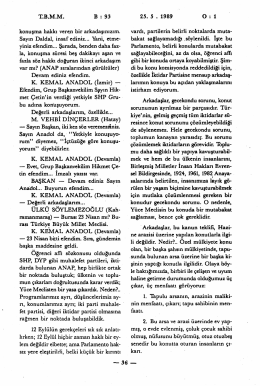 TBMM B : 93 25. 5 . 1989 O - Türkiye Büyük Millet Meclisi