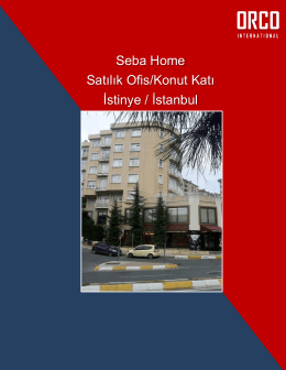 Seba Home Satılık Ofis/Konut Katı İstinye / İstanbul