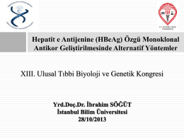 HBeAg ve Faj Display - İstanbul Bilim Üniversitesi