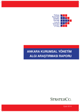 Ankara Kurumsal Yönetim Algı Araştırması Raporu - TKYD