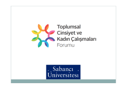 Sabancı Üniversitesi Toplumsal Cinsiyet ve Kadın Çalışmaları