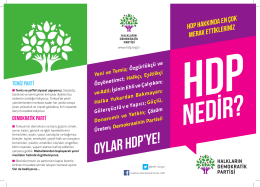 HDP nedir - Halkların Demokratik Partisi