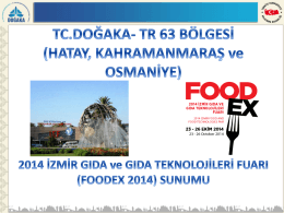 (Foodex 2014) Katılım Sunumu